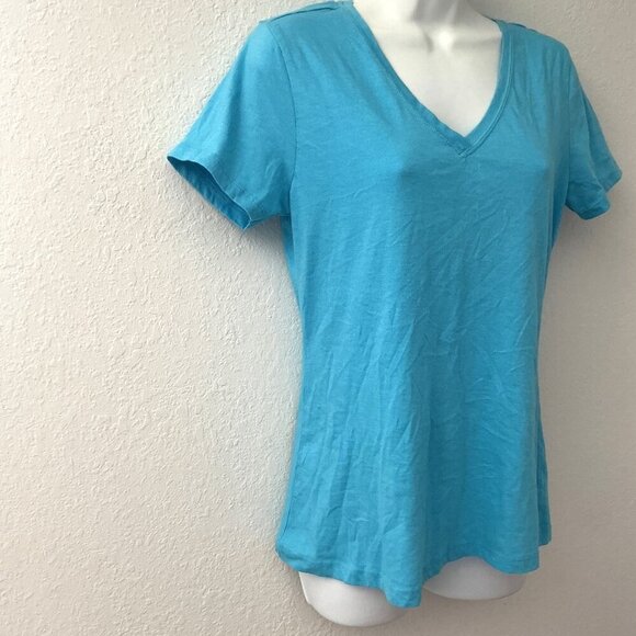 BLUE LIGHTWEIGHT SHORT SLEEVE TEE SHIRT - Picture 3 of 8